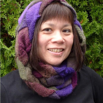 Infinity Entrelac Infinity Scarf