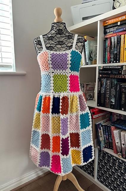 Granny Square Dress Crochet Pattern