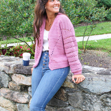 Pink Wine Cardigan