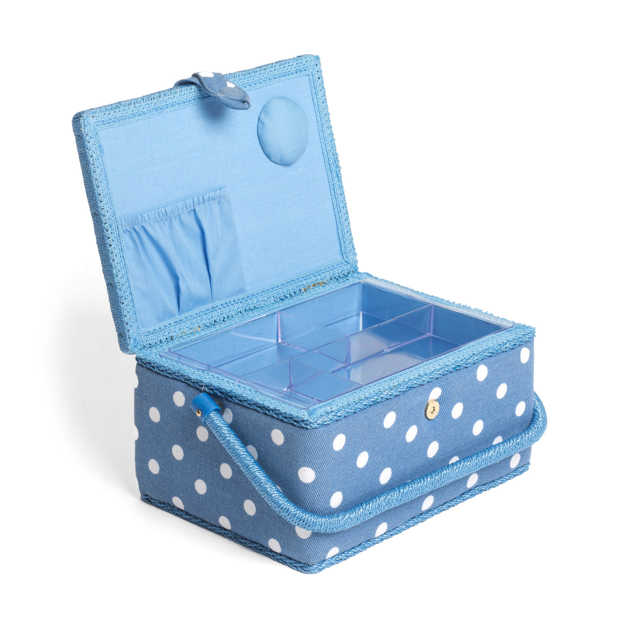 Hobbygift Denim Spot Medium Sewing Box