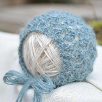 #105 Ella angora bonnet