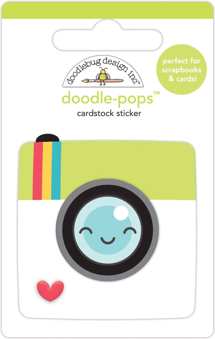 Doodlebug Doodle-Pops 3D Stickers - Picture Perfect, I Heart Travel