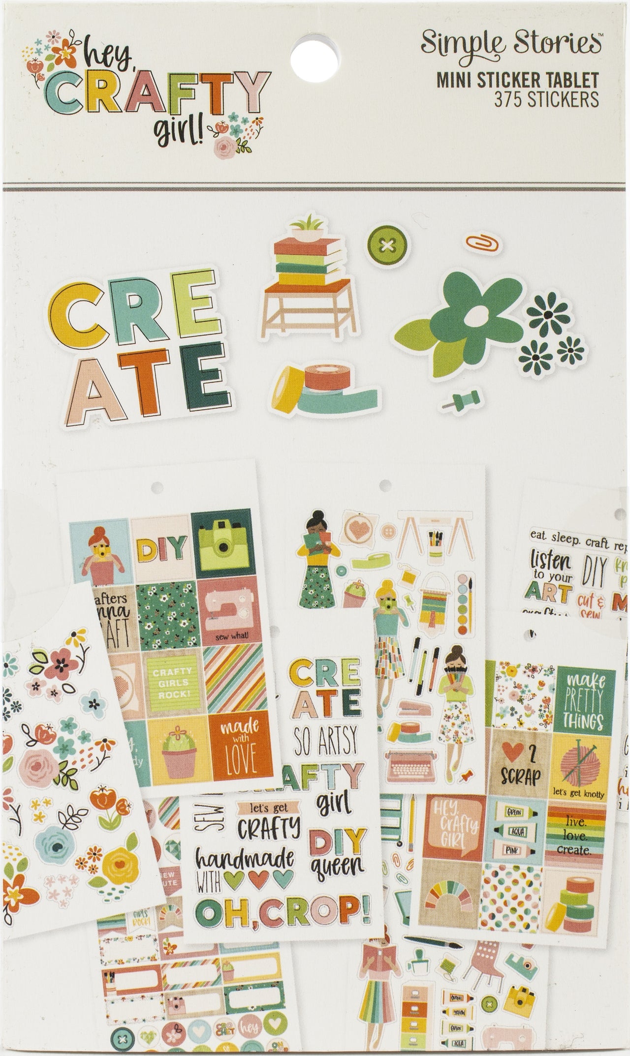 Simple Stories Hey, Crafty Girl Mini Sticker Tablet 375/Pkg - 613182