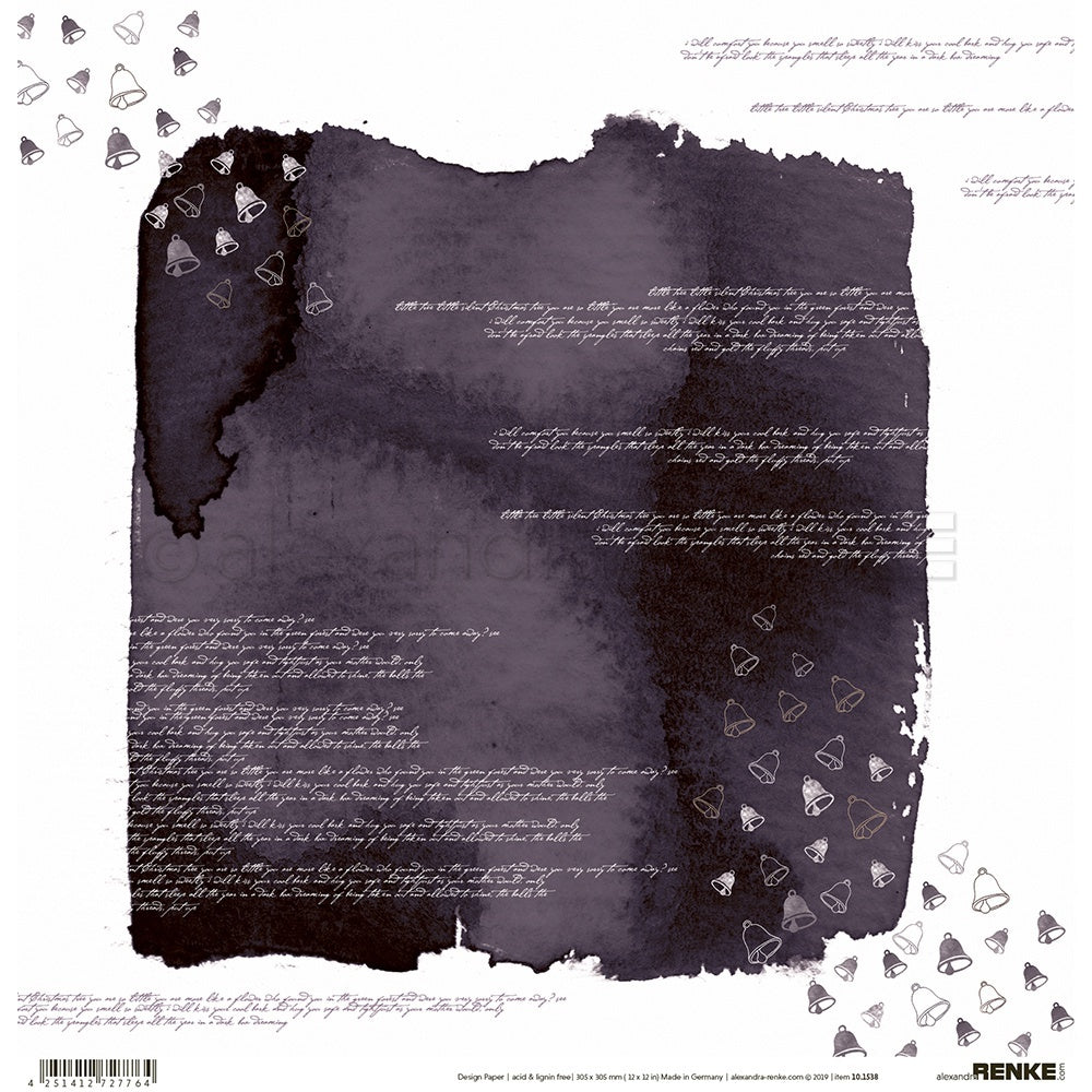 Alexandra Renke Abstract Design Paper 12"X12" 25/Pkg - Violet Bells Watercolors