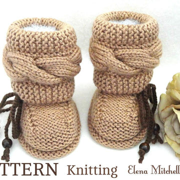 Pattern Knitted Baby Booties Walk in The Rain