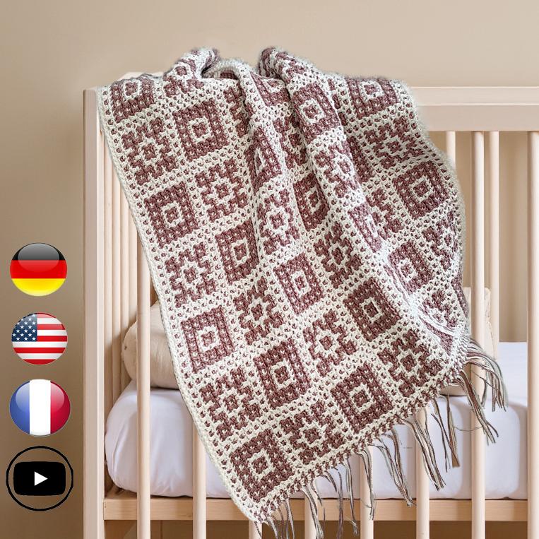 Chess baby blanket