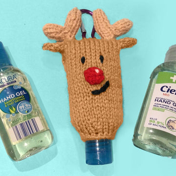 Christmas Rudolph Reindeer Sanitizer Bottle Cover
