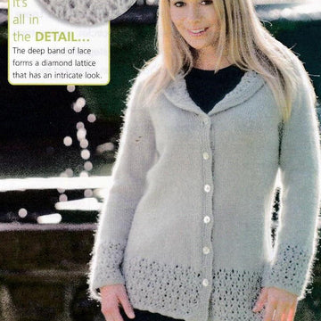 Lace Edge Shawl Cardigan