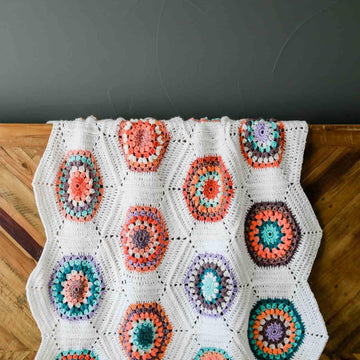 Grandmother's Flower Garden Crochet Quilt