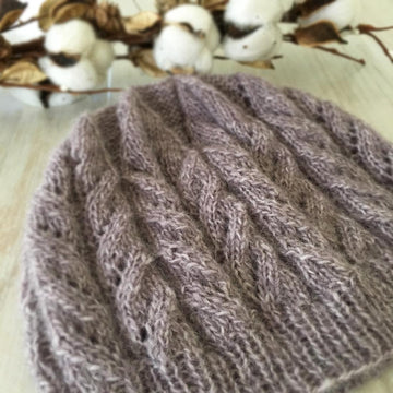 Lace Knit Slouchy Beanie Kielo
