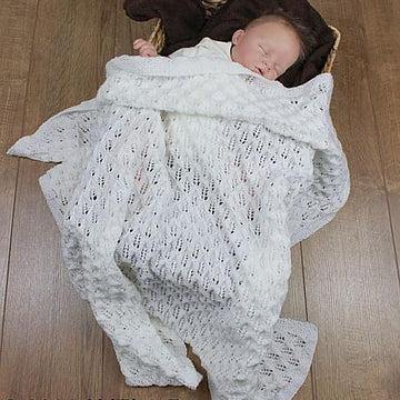 293- Baby Square Shawl Blanket Afghan Knitting Pattern 293