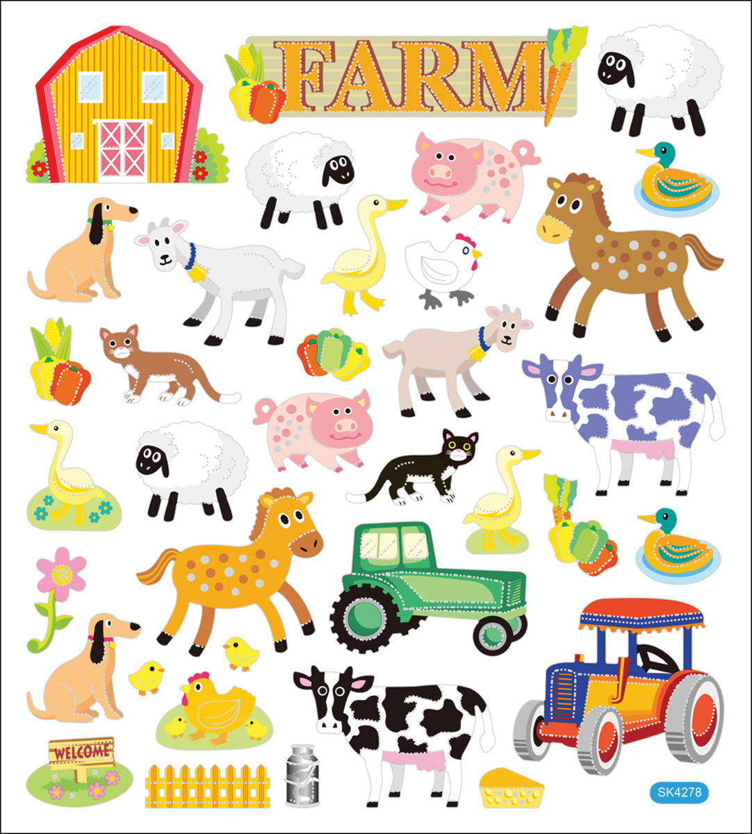 Tattoo King Sticker King Stickers - Farm