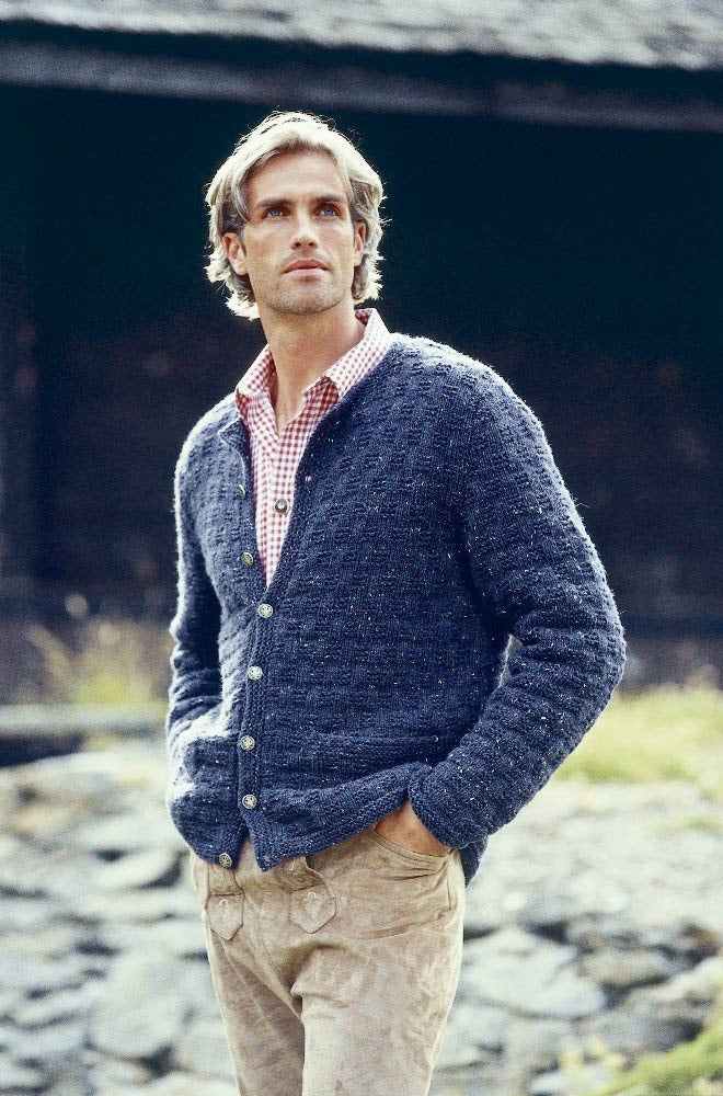 Herrenjacke in Schachenmayr Trachetenwolle - 5408  