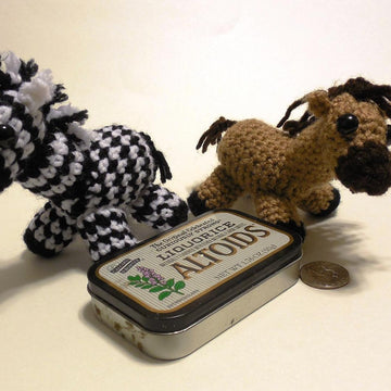 Miniature Zebra and Horse Amigurumi Plush Toy