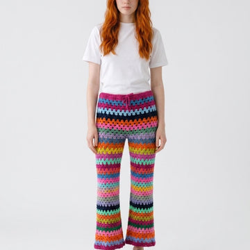 3/4 Crochet Flared Trousers