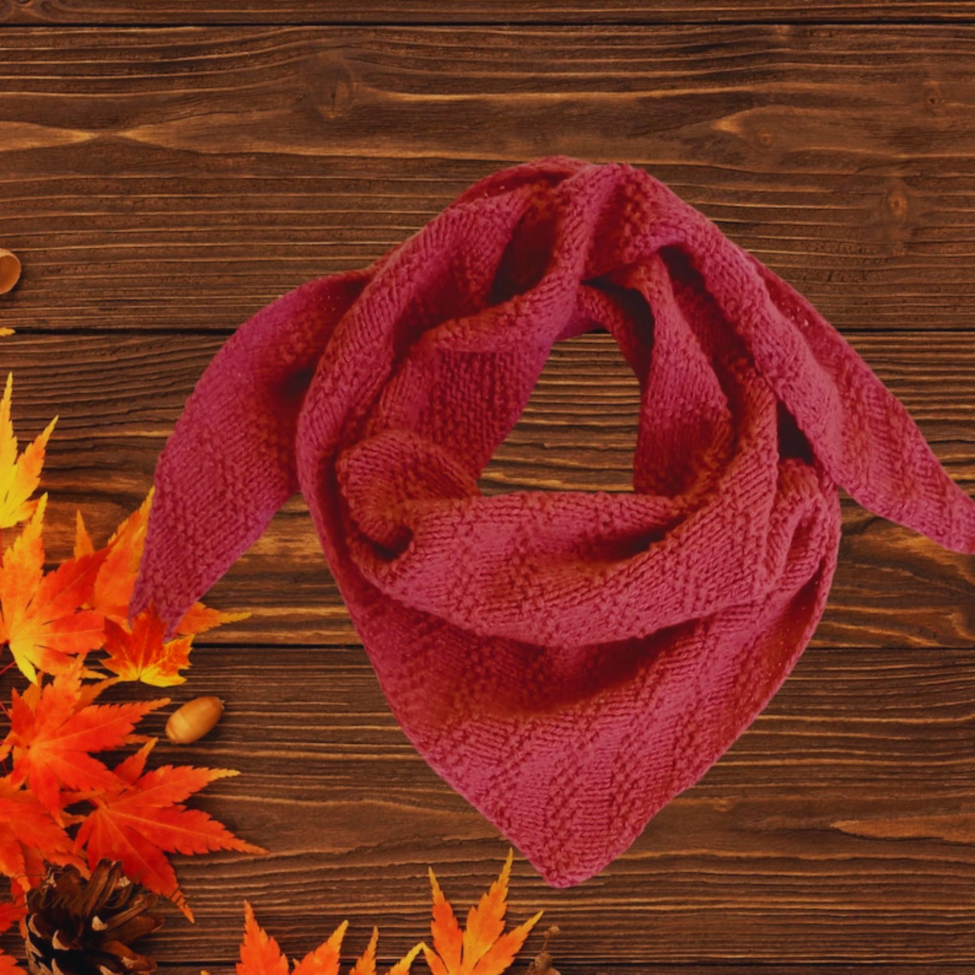 Knitted Bandana Pattern – Boho Headband & Triangle Scarf