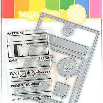 Waffle Flower Crafts Waffle Flower Stamp & Die Set - Swatch Tag