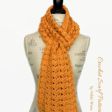 Joy Crochet Shells Scarf
