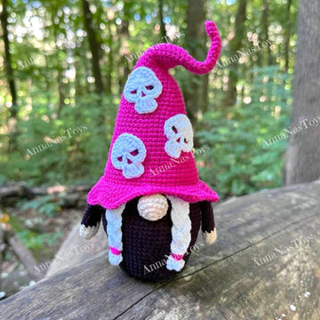 Witch with skulls on Halloween