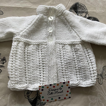 Effie Baby Matinee Jacket Knitting Pattern Birth-6 months approx