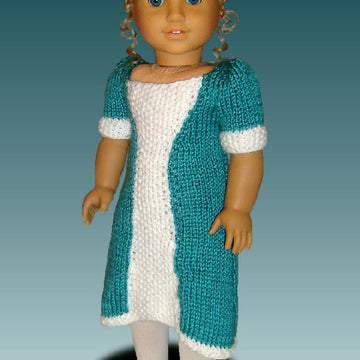 Princess Dress, Knitting Pattern for American Girl and 18 inch dolls. 038