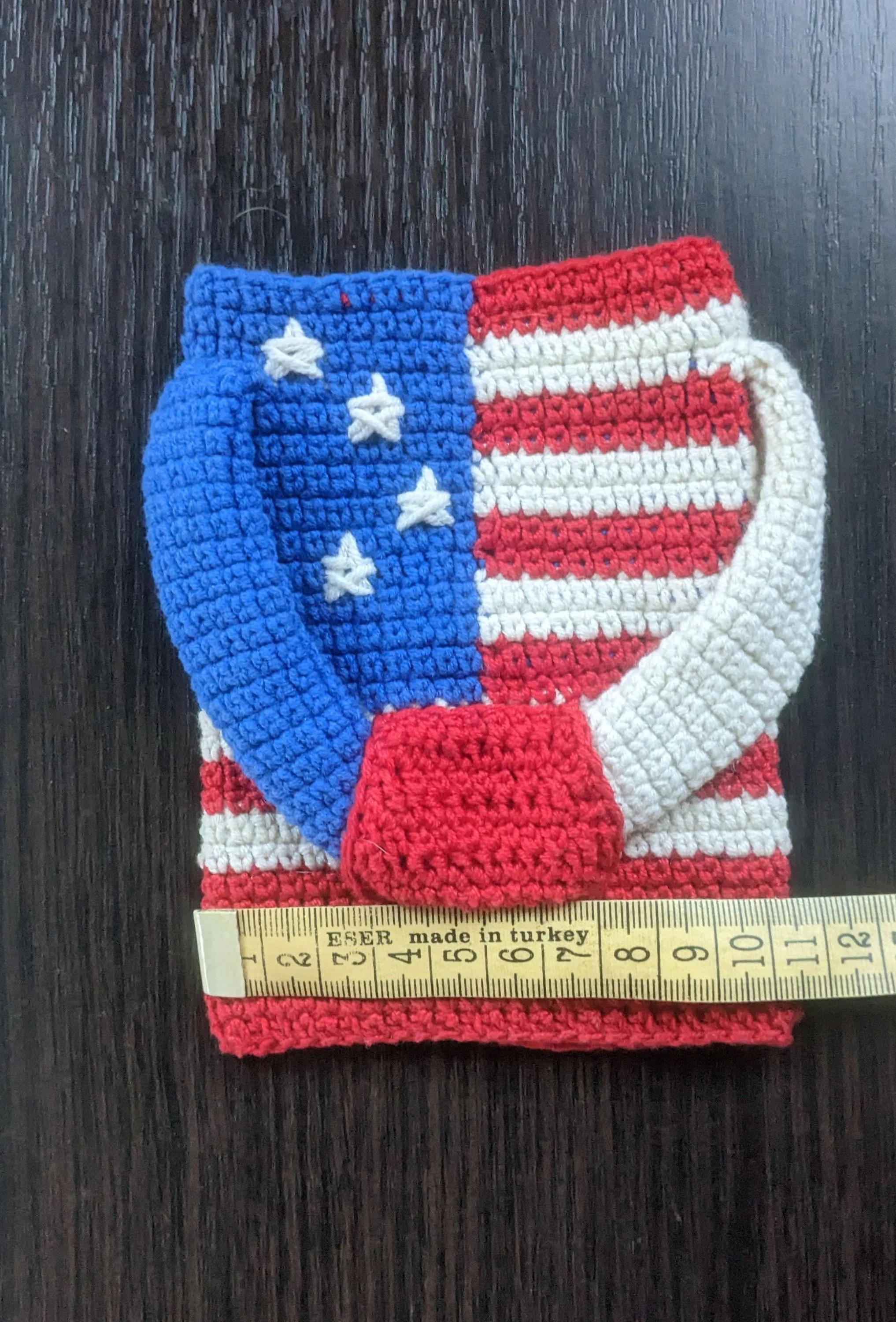 American Flag Beer Bottle Cozy English-US