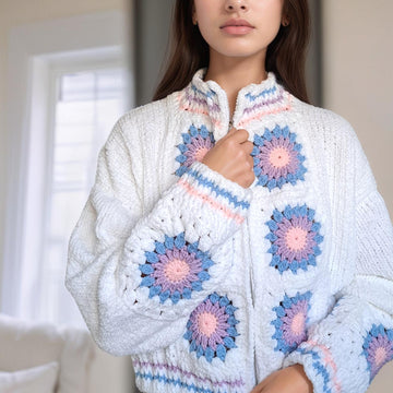 Sunflower Crochet and Knit Jacket