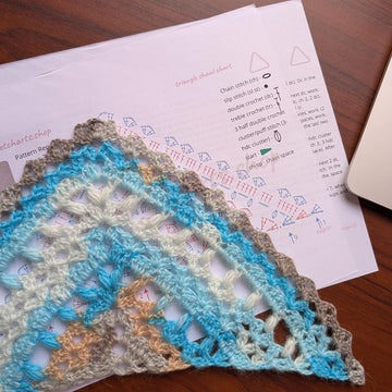 Crochet Shawl Pattern / Chart #91