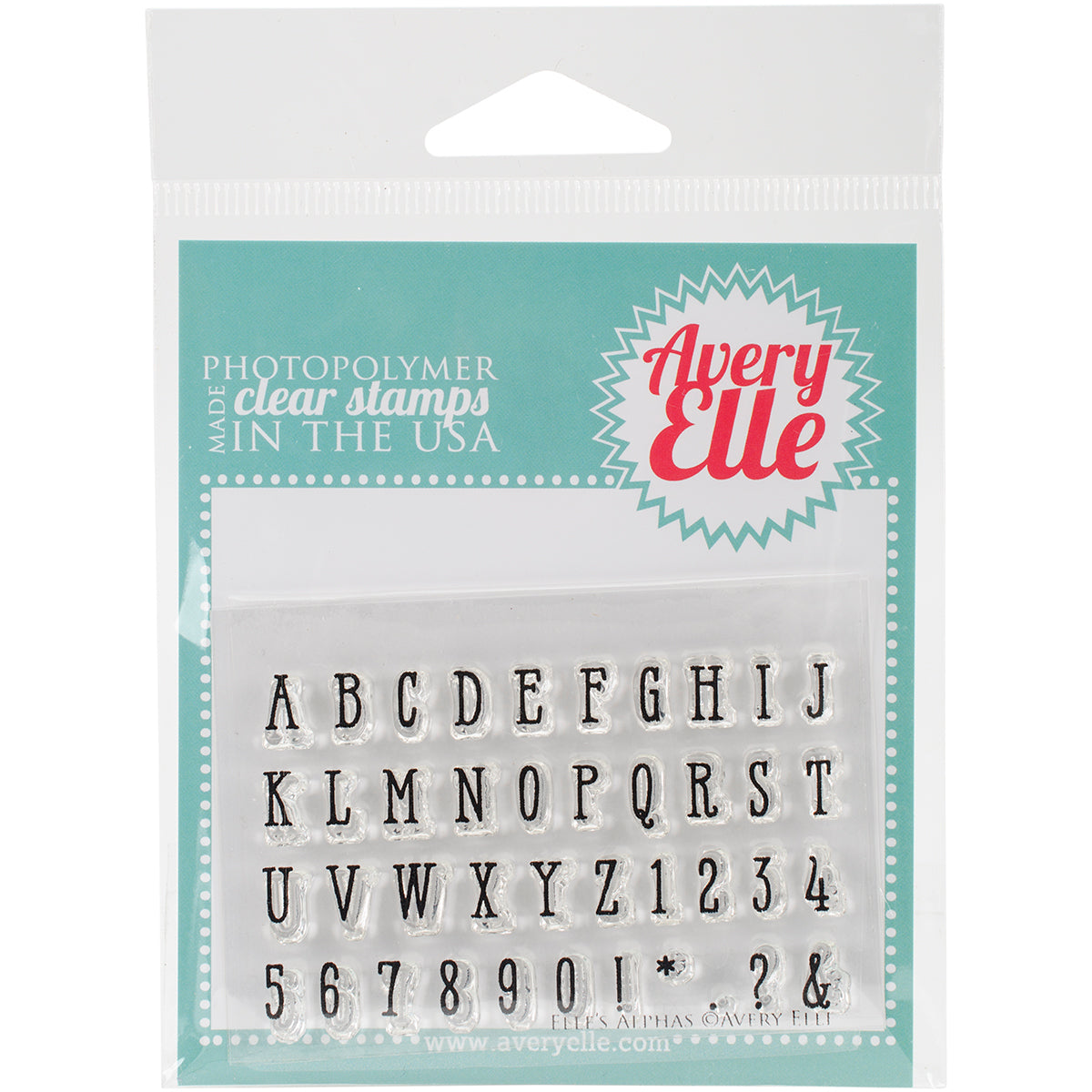 Avery Elle Clear Stamp Set 2"X3" - Elle's Alpha's