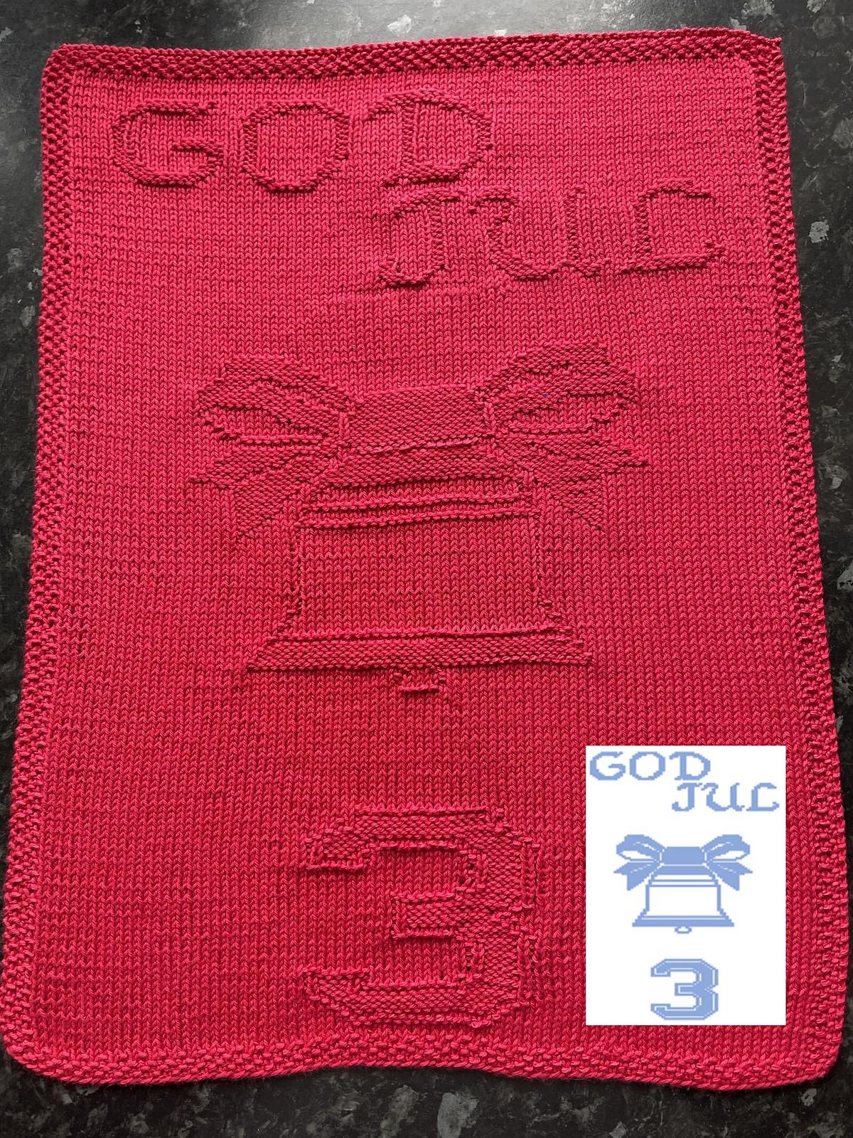 Nr. 444 3. Bells God Jul guest towel