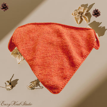 Knit Bandana Pattern – Knitted Kerchief Headscarf PDF Tutorial