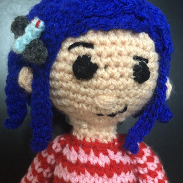 Coraline amigurumi doll