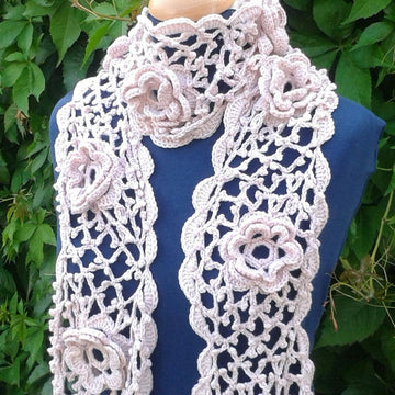 Pretty in Pink Rose Scarf