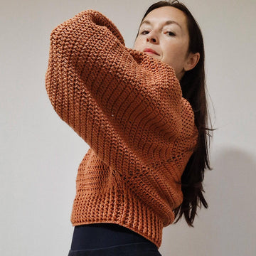Double Crochet Crop Raglan Sweater