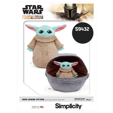Simplicity Plush Grogu and Soft Space Pram S9432 - Paper Pattern, Size One size