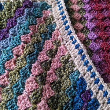 Rustic Squares Temperature Blanket