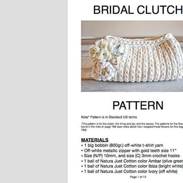 Wedding Bag with Flowers