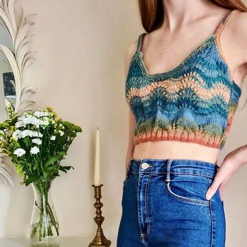 Pointelle Chevron Bralette