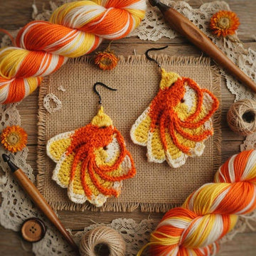 Crochet Oyster Earrings Pattern | PDF Photo & Video Tutorial | Easy Crochet Jewelry