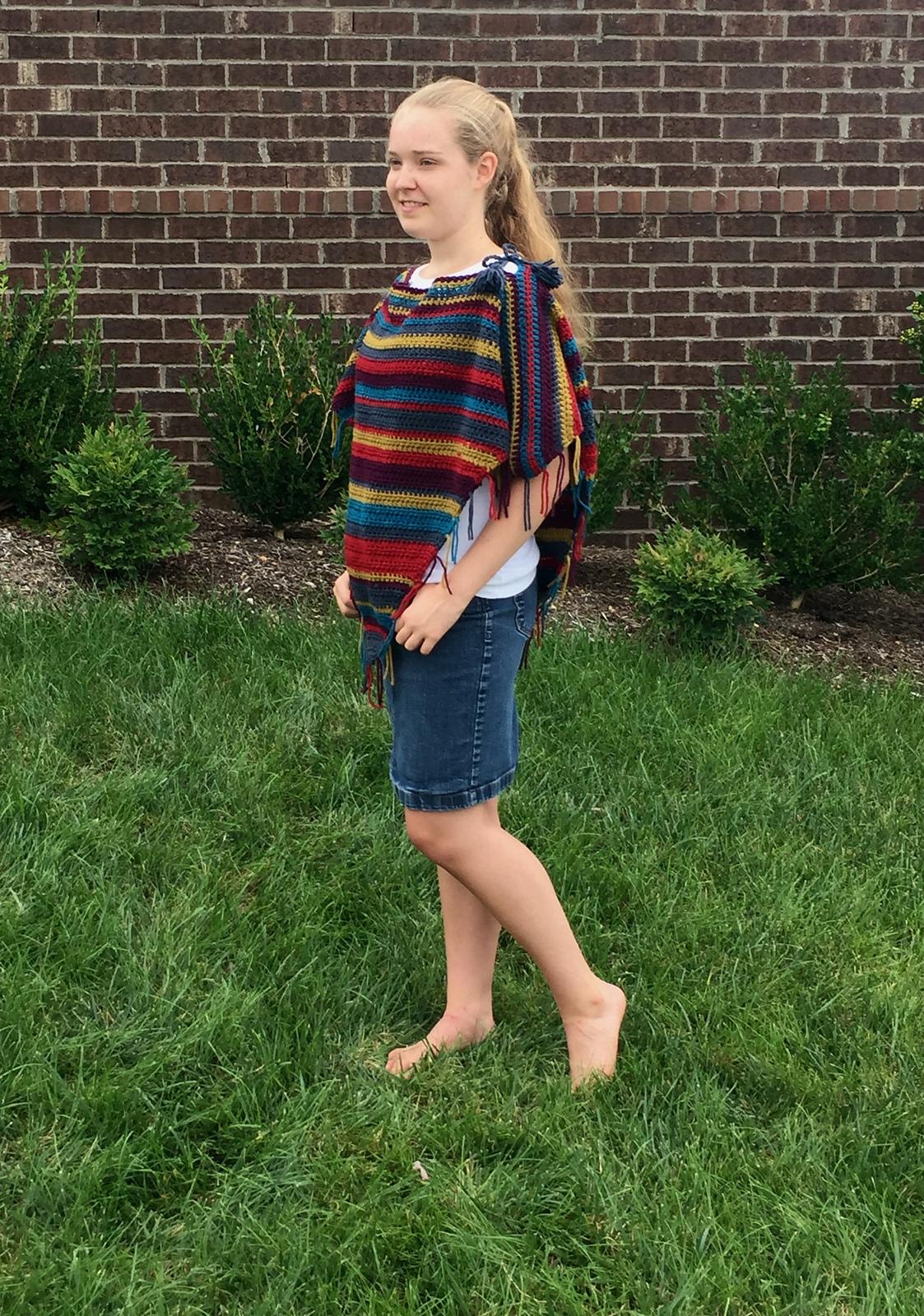 Colorful Stripes Poncho