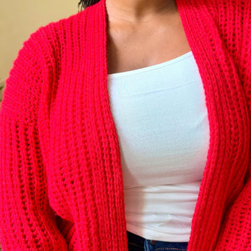 Drop shoulder Cardigan
