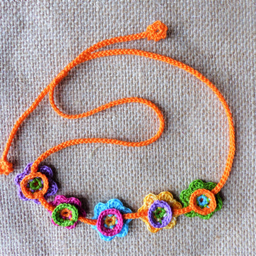 Kids bracelet, necklace and hairpin "Spring flower"