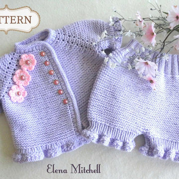 Knitting PATTERN Baby Girl Baby Pants Baby Sweater