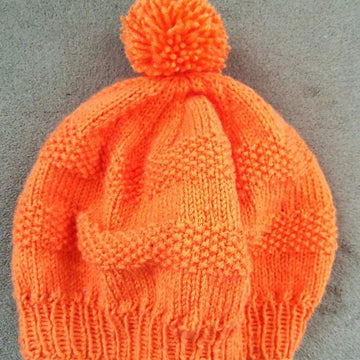Textured Striped Beret