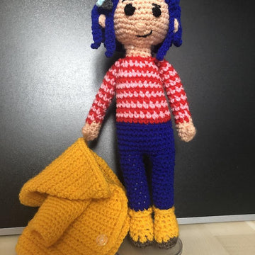 Coraline amigurumi doll