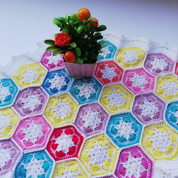 Granny squares blanket