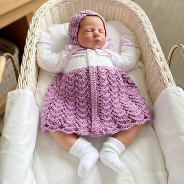 Chain Shell Matinee Jacket Crochet Pattern 455