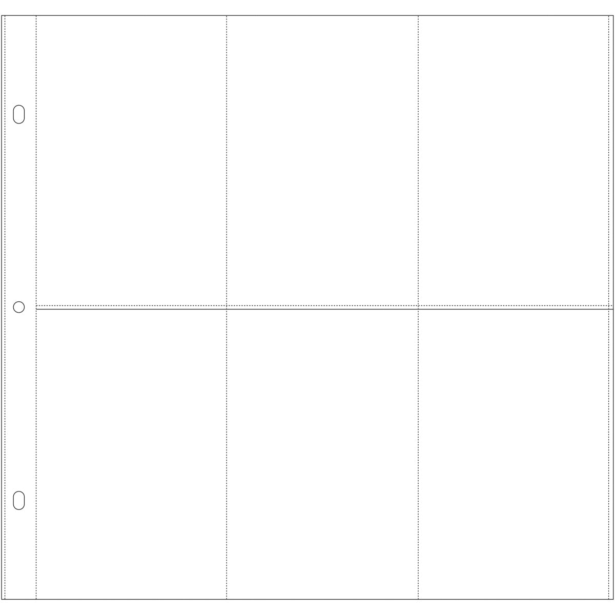 Kaisercraft D-Ring Album Page Protectors 12"X12" 10/Pkg - 6"X4" Pockets