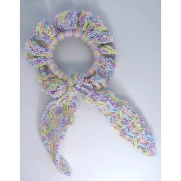 Häkelanleitung Scrunchie Haargummi mit Band