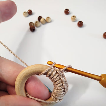 Crochet Pendant with Beads